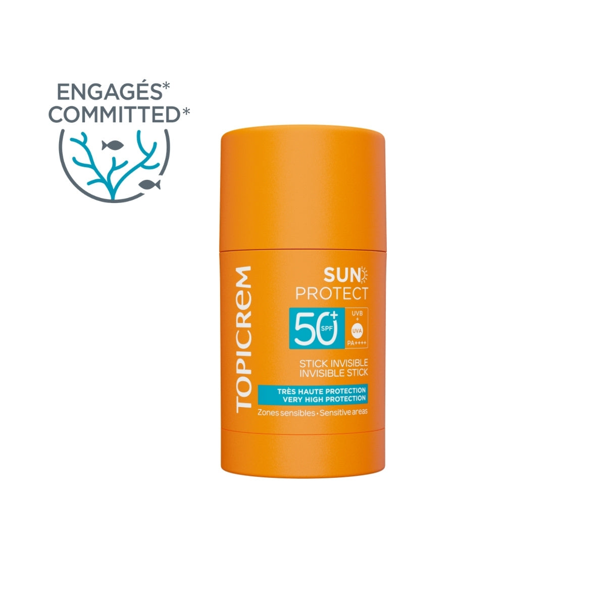 ტოპიკრემი - უხილავი მზისგან დამცავი სტიკი SPF50+