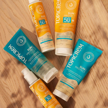 ტოპიკრემი - დამატენიანებელი მზისგან დამცავი სპრეი SPF50+