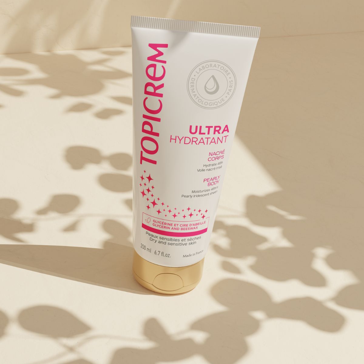 ტოპიკრემი - დამატენიანებელი ტანის რძე მარგალიტის ეფექტით